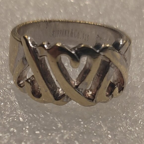 Loving Heart - Silver - Tiffany & Co. Ring, Size 6.5 - Picture 3 of 16